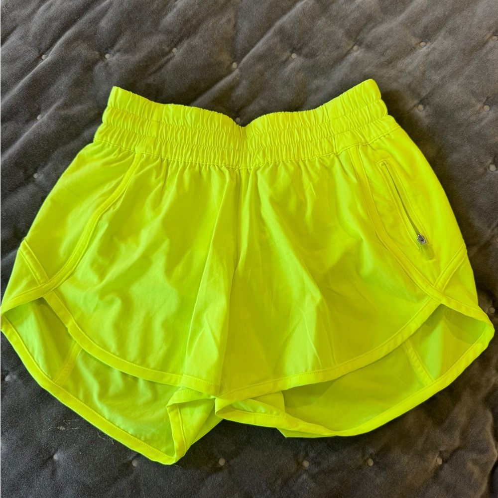 Lululemon Neon Yellow Running Shorts